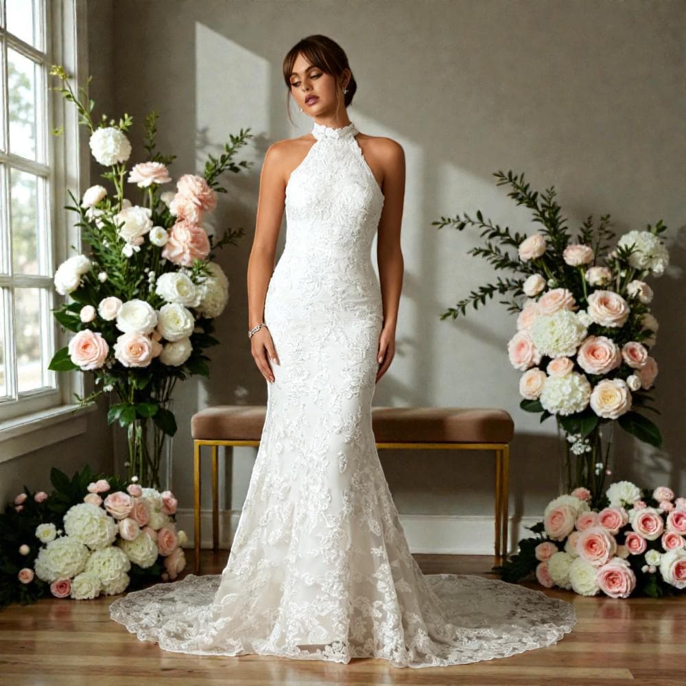Custom Lace Mermaid Wedding Dress