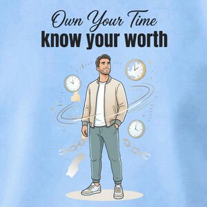 Citazione motivazionale PNG, Gestisci il tuo tempo, Conosci il tuo valore Sublimazione (Download digitale)