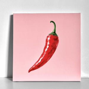 Chilli Pepper Bedazzle Canvas Kit | DIY Girls Night Craft Cute Aesthetic Tiktok Trendy Diamond art painting wall decor bachelorette