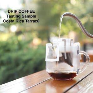 Einzelstück Kaffeefilterbeutel - Costa Rica Tarrazú Spezialität Probe - San Marcos Pour Over Keine Maschine - Reisekaffee Geschenk
