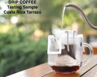 Costa Rica Tarrazú Drip Coffee Single Serve Coffee Filter Bag Arabica Coffee Tasting Sample San Marcos Coffee El Gusto