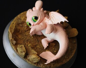 Baby Dragon Figurine, Hand Painted Fantasy Collectible, Dragon Display Statue, Shelf Decor, Unique Gift for Dragon Lovers