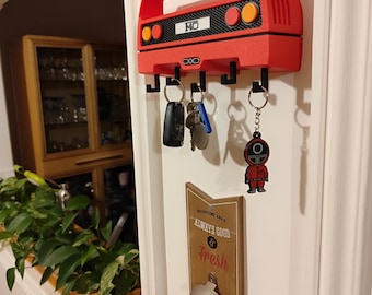 Ferrari F40 Rear Wall Key Holder Hand Painted 3D Printed Car Key Rack Garage Decor Gift for Car Enthusiasts
