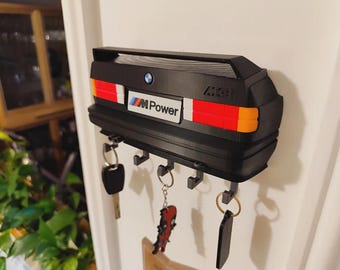 BMW M Power Key Holder Wall Mounted 3D Printed Car Key Organizer Garage Decor Gift for BMW Lovers