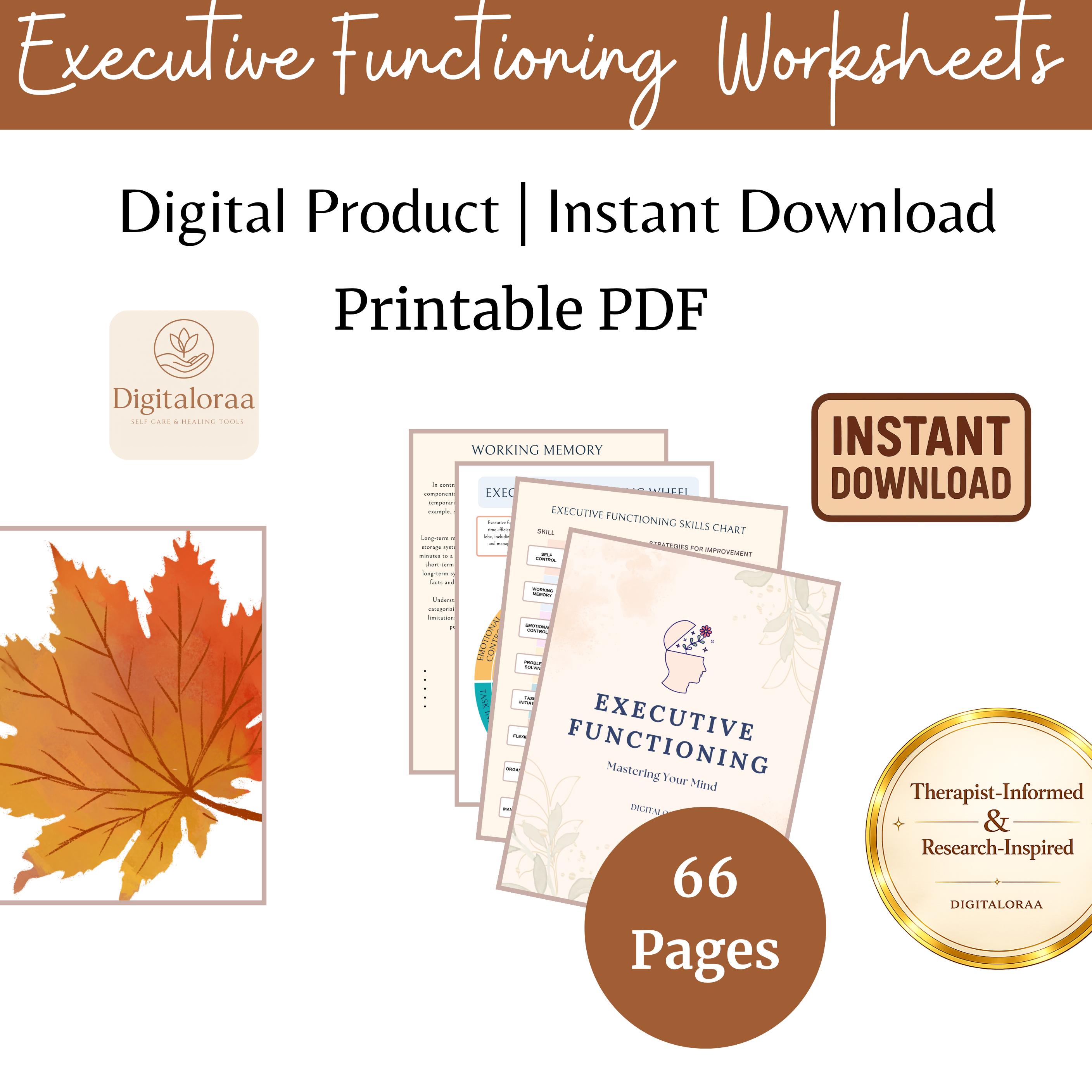 Executive Function Journal Printable | Neurodivergent - ADHD Workbook ...