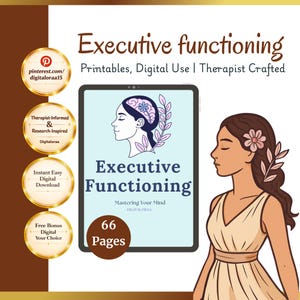 Executive Functioning Workbook Printable, ADHD Planner Worksheets, Focus Productivity Tracker, Time Management Digital Journal
