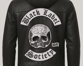 Black Label Society Zakk Wylde Inspired Cowhide Biker Rock Jacket