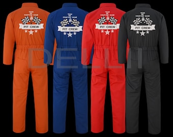 Custom Embroidered Coveralls – Personalized Mechanic Workwear Race Crew Shop Suit