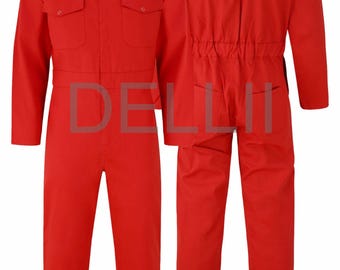 Custom Embroidered Coveralls, Personalized Mechanic Workwear, Race Crew Uniform, Long Sleeve Boiler Suit
