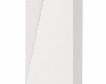 Textured Pedestal Stand with Soft Angle | Modern White Plinth | Handmade Sculptural Display Column | Minimalist Decor | Event & Home Styling