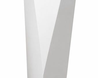 Handmade White SMOOTH Pedestal Stand | Modern Sculptural Display Column, Event Decor