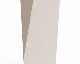 Handmade OFFWhite (bone) TEXTURED Pedestal Stand | Modern Sculptural Display Column, Event Decor