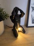 3D Printed Male Figure Table Lamp, Modern Sculpture Light, Artistic Desk Decor