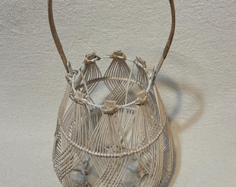 Boho Chic Basket Lanternes Rot Biege Wicker Rattan Hanging Basket with Handle