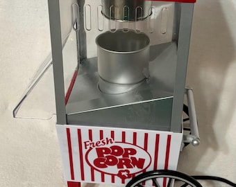 Nostalgie tafelblad hetelucht popcornmachine elektrische popcornmachine rode vintage stijl zonder deksel Geweldige staat