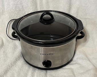 Crock-Pot 7 Quart Manual Slow Cooker Stainless Steel, Oval Working Good