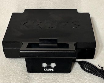 Máquina para sándwiches Krups, prensa eléctrica para paninis, tostadora, parrilla antiadherente, electrodoméstico de cocina.