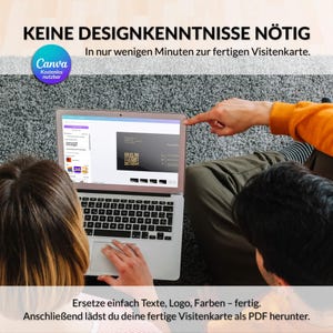 Luxuriöse Visitenkarten Vorlage in Schwarz & Gold in Canva bearbeiten – Texte, Logo und Farben ohne Designkenntnisse individuell anpassen – Louvion.de