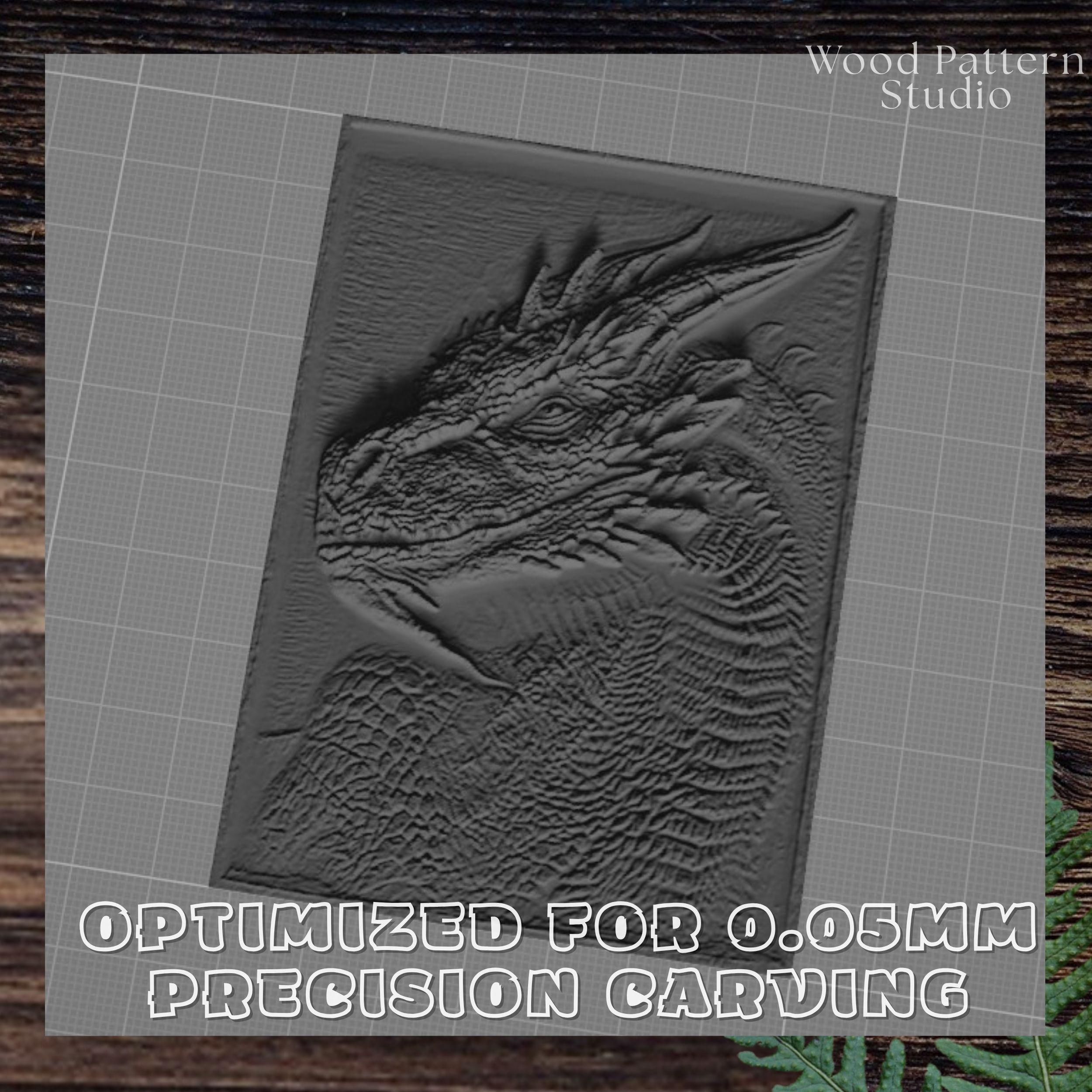 Mythical Dragon 3D STL Relief for CNC Router | Fantasy Beast Wood ...