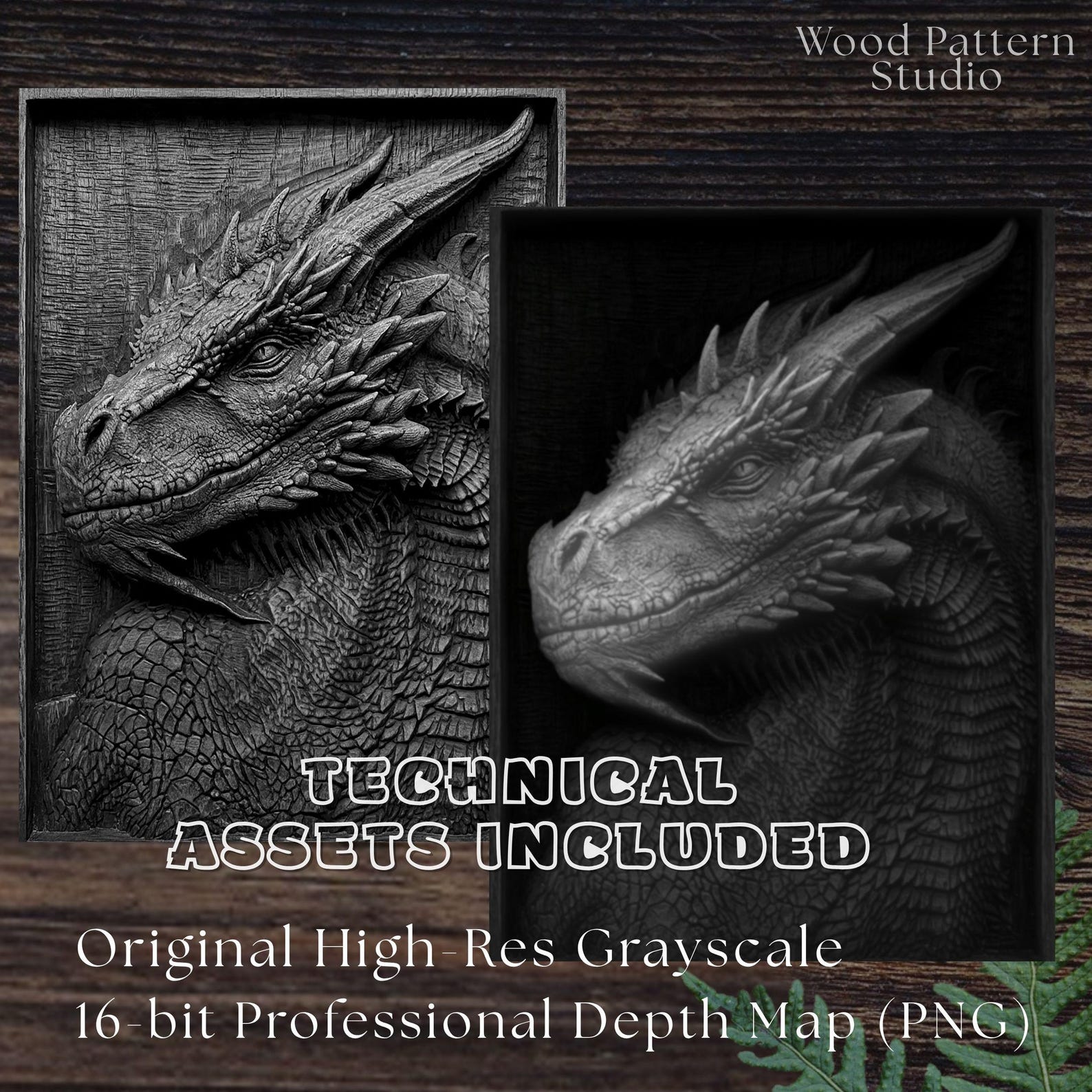 Mythical Dragon 3D STL Relief for CNC Router | Fantasy Beast Wood ...