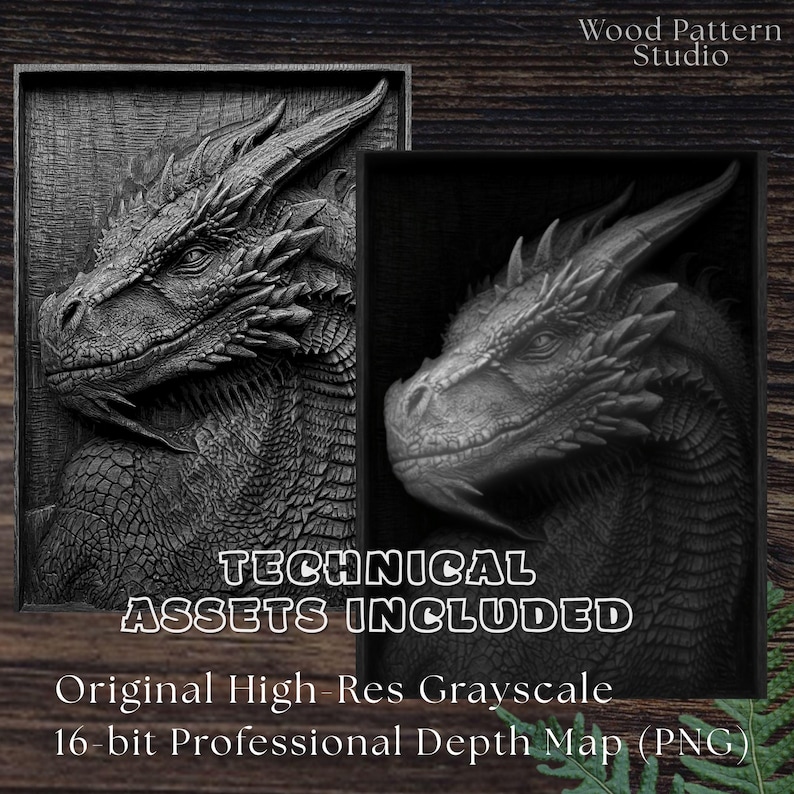 Mythical Dragon 3D STL Relief for CNC Router | Fantasy Beast Wood ...
