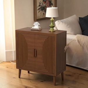 Mid Century Accent Cabinet Storage Sideboard with Doors, Console Organizer Furniture