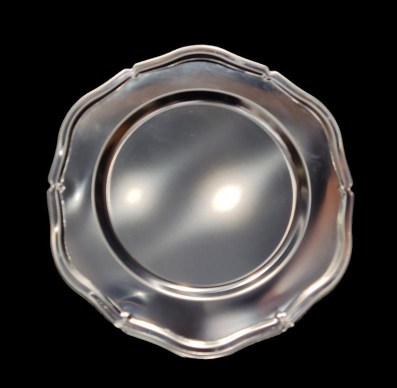 Chrome Charger Plate, Hexagon Scalloped Dinner Plate, Decorative Table ...