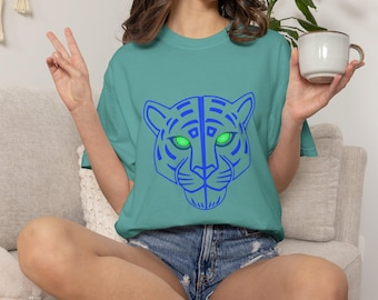 Aztec Jaguar Head T-Shirt | Tribal Jaguar Graphic Tee
