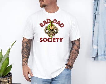 T-shirt Rad Dad Society / Maglietta per la festa del papà, grafica retrò per papà