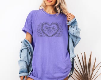 Mom Heart T-Shirt | Happy Mother's Day Floral Graphic Tee