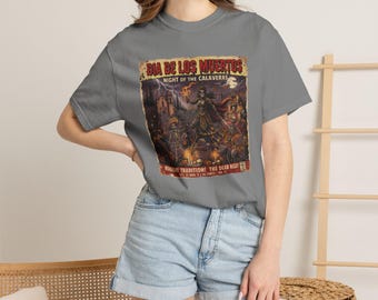 Dia de los Muertos skulls poster T-Shirt | Night of the Calaveras