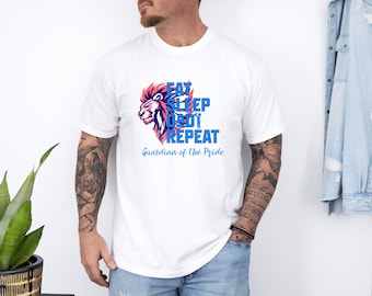 T-shirt con grafica "Papà Leone" / Guardiano del branco, maglietta per la festa del papà