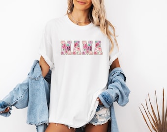 Mama Flower Shirt T-Shirt | Mother's Day Floral Mama Tee