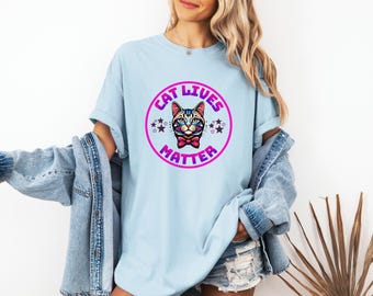 Cat Lives Matter T-shirt | Cat Lovers Tee, Animal Rights Shirt