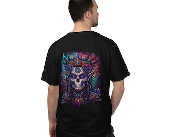 Sugar Skull Floral Crown T-shirt | Day of the Dead Skull Tee
