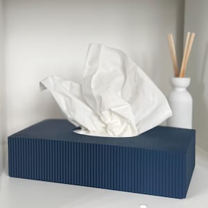 3D Printed Rectangular Tissue Box Cover with Lid - Modern Home Decor