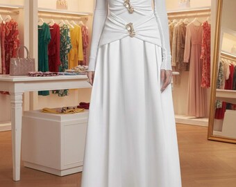 Elegant High Waist Long Skirt for Women – Office & Casual Maxi