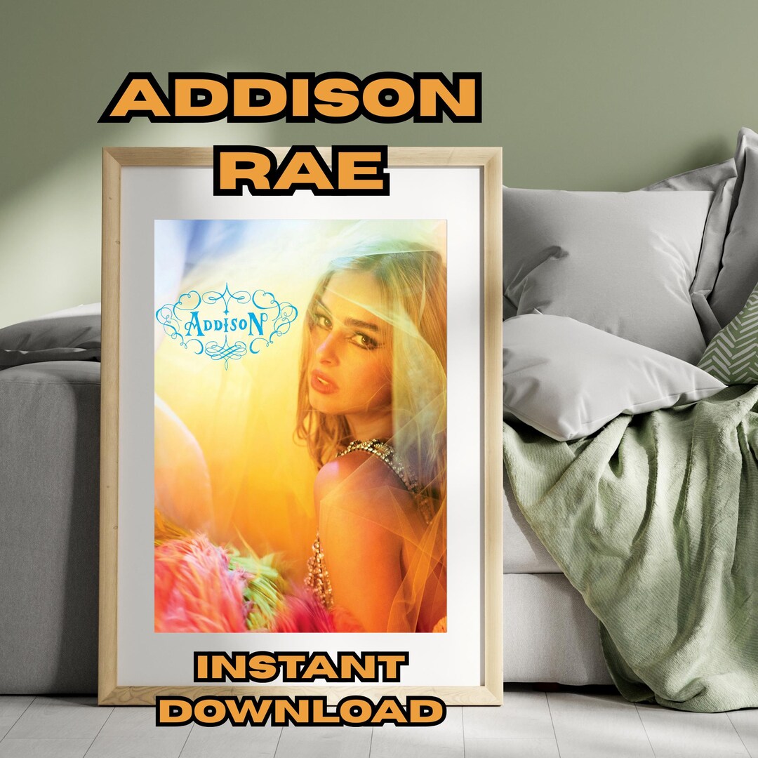 Addison Rae Poster Digital Download Album Cover Wall Art Pop Icon Print ...