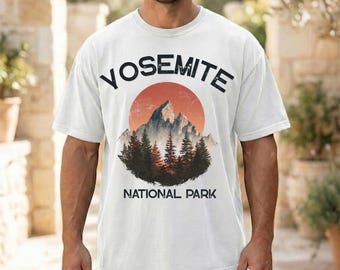 Yosemite Shirt Custom Name Tee, Retro Vintage California Hiking Tee