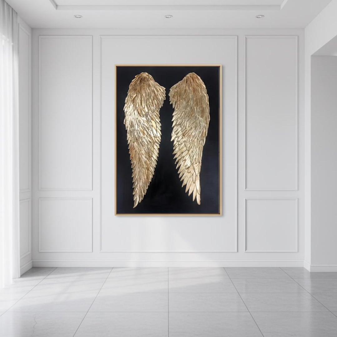 gold-angel-wings-wall-art-luxury-black-canvas-glam-living-room-decor