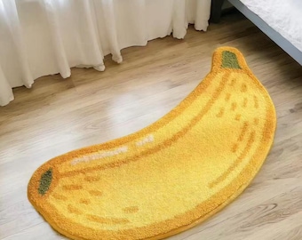 Fruitvormige badkleedset, schattige banaan/avocado/kiwi/citroen antislipabsorberende vloermatten, leuke badkamer/keukendecoratie, kawaii cadeau voor thuis