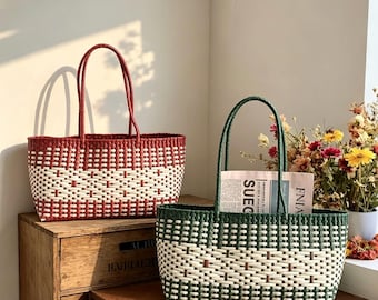 Handgeweven draagtas | Handgewebte Tragetas | Sac fourre-tout tissé à la main