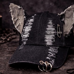 Bunny Ears Denim Hat - Etsy display picture 1