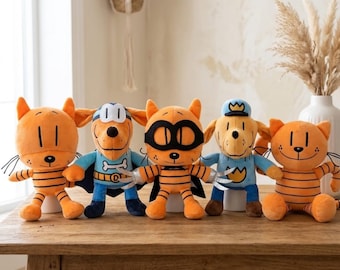 10 Inch Dog man Plush Toy / Dogman Petey Cat Inspired Plushie Doll