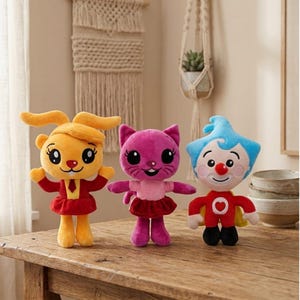 9 Plim Plim-inspirerade plyschleksaker / Clown Nesho Bam Hoggie Mei-Li Pig plyschdockor bild 1