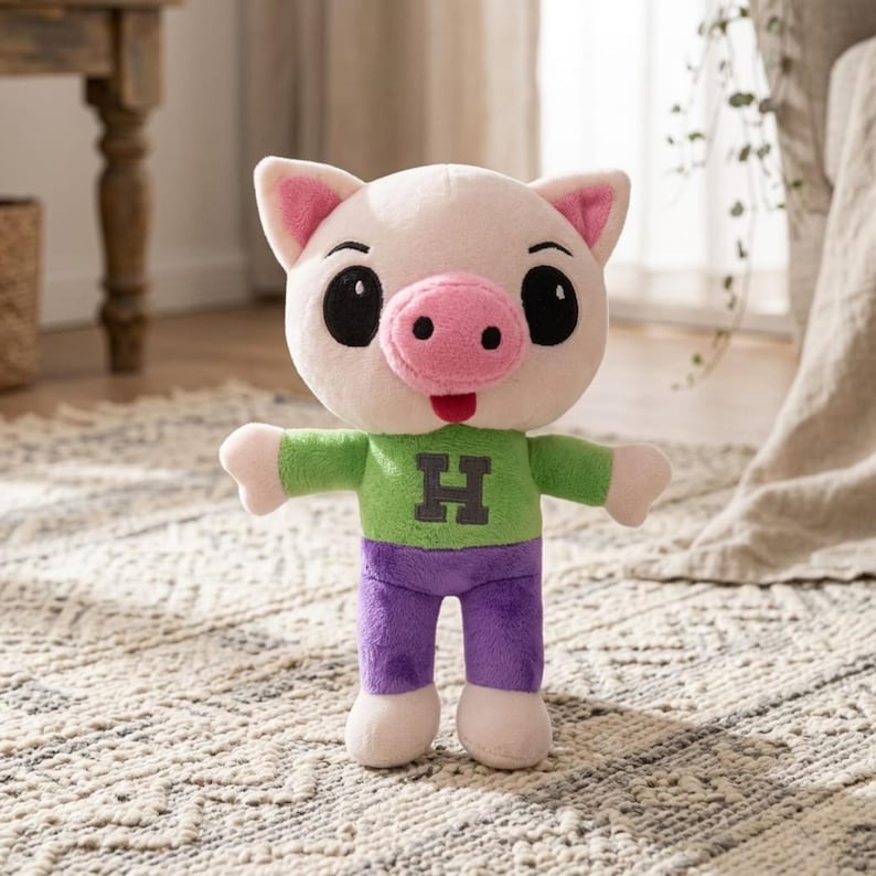 9 Plim Plim-inspirerade plyschleksaker / Clown Nesho Bam Hoggie Mei-Li Pig plyschdockor Acuarella