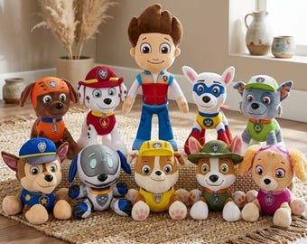 19-27 cm Paw Patrol plyschleksakset / Hundgosedjur plyschdocka