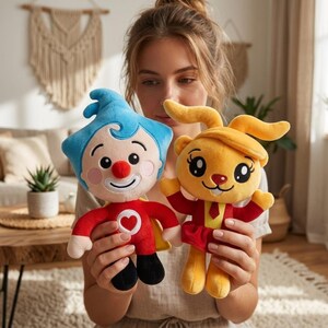 9 Plim Plim-inspirerade plyschleksaker / Clown Nesho Bam Hoggie Mei-Li Pig plyschdockor bild 10