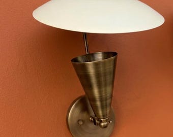 Moveable Dome Shade, Brass Wall Lamp for Bedroom Lighting And Vanity Lights
