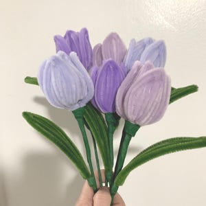 Handmade Pipe Cleaner Tulips - Single Stem or Bouquet, Eternal Flowers, Mother’s Day Gift, Valentine’s Decor, Custom Colors